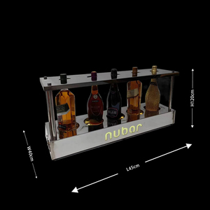 Estante <span class=keywords><strong>de</strong></span> exhibición <span class=keywords><strong>de</strong></span> botellas LED <span class=keywords><strong>de</strong></span> marca OEM personalizado, presentador cuadrado para publicidad <span class=keywords><strong>de</strong></span> vino hecho <span class=keywords><strong>de</strong></span> botellas múltiples <span class=keywords><strong>de</strong></span> Metal para escaparate - Product Image 4