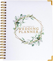 Agenda de mariage élégant avec reliure spirale en tissu de haute qualité, design personnalisé Myway 2026, fleur dorée, organisateur quotidien, calendrier