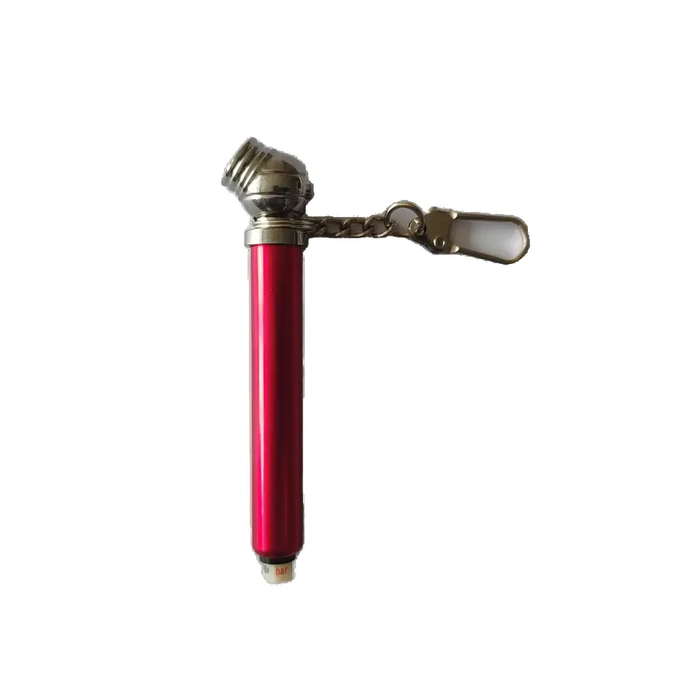 مقياس إطارات أحمر صغير 10-50 رطل لكل بوصة مربع نوع القلم مقياس التفريغ للترويج 4 جوانب ABS مؤشر إطار أداة ألومنيوم مطلي بالأمونيا مع سلسلة