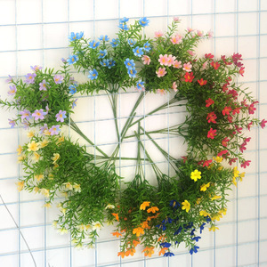 Petites fleurs artificielles de daphné, 35 cm de haut, en plastique et soie, pour décorations de mariage et de maison - Product Image 1