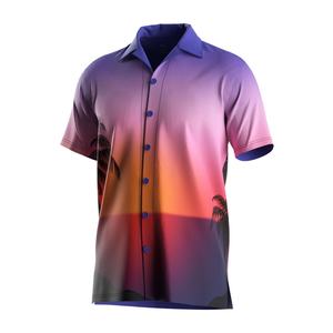 Camisa Hawaiana Vintage 2025 con Estampado Personalizado para Hombre, de Secado Rápido, con Botones, Diseño Floral, para Playa, Transpirable, Antiarrugas, ODM - Product Image 1
