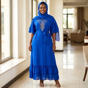 Vente directe d'usine de nouvelles robes islamiques pour femmes en coton antistatique respirant imprimé - Product Image 5
