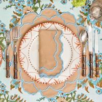 Usine en gros brodé lin coton serviettes tapis de Table nappe personnalisé lin napperon broderie pour mariage avion