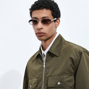 Gafas de Sol Ovaladas Minimalistas de Metal Bottega BV, Lentes de Alta Claridad, Protección UV, para Todas las Ocasiones, Veneta - Product Image 2