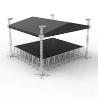Écran LED portable, éclairage DJ, haut-parleur, événement, scène extérieure, treillis de toit, mobile, mariage, plancher en bois, treillis en aluminium global, tente