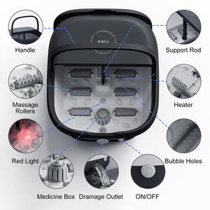 Tragbares faltbares Fußbad Entspannendes Ein weich wannen massage gerät mit Heiz blasen und 6 Massage rollen Pediküre Fuß Spa - Product Image 2