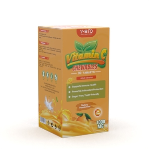 วิตามินซีแบบเม็ดเคี้ยวสำหรับผู้ใหญ่ ขายส่งจากโรงงานโดยตรง บรรเทาภูมิคุ้มกัน 90 เม็ด  จำหน่ายจำนวนมาก MOQ ต่ำ - Product Image 1