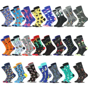 Polyester Crew Silicone Grip Sport Socks Custom Logo Mid-Tube Men's Socks Factory Wholesale Women's Fashion Socks