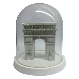 OEM ODM 圆顶玻璃铃罐与树脂基地和 3D 微型建筑里面