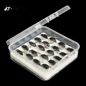 Prix pour 20 pièces/boîte Kit de mouches de pêche à la mouche leurres à mouche en caoutchouc leurres en plastique souple réalistes crochets barbelés pour saumon à la <span class=keywords><strong>truite</strong></span> basse - Product Image 1