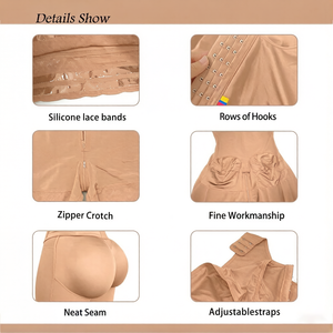 <span class=keywords><strong>Fajas</strong></span> <span class=keywords><strong>Colombianas</strong></span> Reductoras Post-partum pour Femme avec Bretelles Larges, Fermeture Éclair et Crochets – Modèle Stage 2 – Effet Remonte-Fesses - Product Image 3