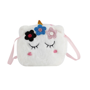 Portamonete Kawaii per Bambini, Portafoglio Peluche a Forma di <span class=keywords><strong>Unicorno</strong></span>, <span class=keywords><strong>Borsa</strong></span> a Tracolla per Ragazze, Portamonete e Portacaramelle - Product Image 6