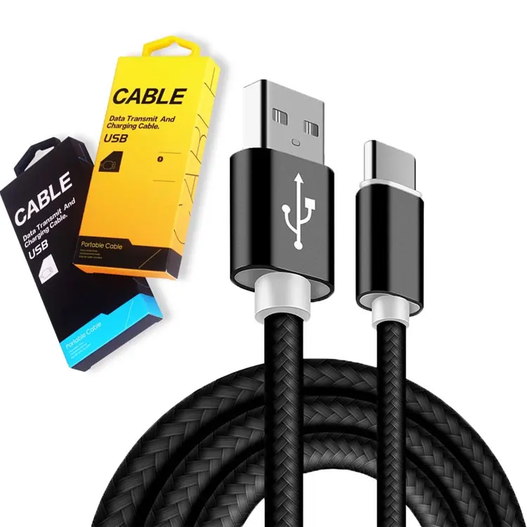 Cable Micro USB de carga trenzada de nailon, Cable de carga USB largo de 1m, 2m y 3m para Samsung y Android, venta al por mayor