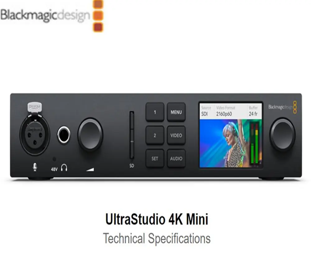 Blackmagic Design UltraStudio 4K Mini Baru 8-Channel SD/HD/UHD/4K SDI HD-MI audio video siaran perangkat kotak video switcher