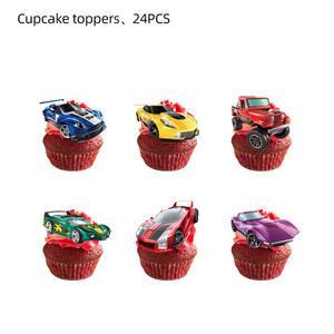 <strong>Hot</strong> Racing Car Balloons &amp; Disposable Cake Topper Set Boys <strong>Birthday</strong> <strong>Party</strong> Decoration with Photobooth Backdrop Supplies - Product Image 3