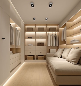 Personnellement conçu Walk in <span class=keywords><strong>Vestiaire</strong></span> Grande Capacité Armoire Lumière De Luxe Personnalisé <span class=keywords><strong>Vestiaire</strong></span> Meubles - Product Image 2