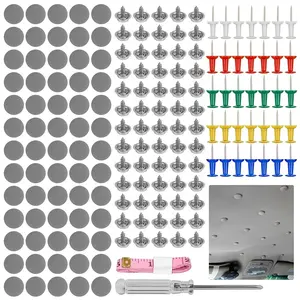 65pcs Car Headliner Repair Buckle Kit Car Roof Repair Rivets Button Universal Auto Ceiling Snap Rivet With Installation Tool