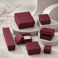 Caja de Regalo Ecológica de Lujo con Tapa Rígida Rosa, Caja de Almacenamiento de Papel con Logotipo Personalizado para Relojes, Joyas y Collares