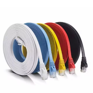 Vente en gros de cordon de raccordement Cat8 fin 0.5m 1m <span class=keywords><strong>Ethernet</strong></span> plat UTP FTP gaine PVC blindée RJ45 <span class=keywords><strong>câble</strong></span> en <span class=keywords><strong>fibre</strong></span> de cuivre pour la mise en réseau - Product Image 2