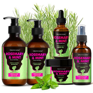 Pivate Label Orgánico Natural Romero Anti Pérdida de Cabello Crecimiento Rebrote Cuidado Set Dht Bloqueador Champú y Acondicionador PARA LA Pérdida - Product Image 1