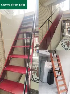 <span class=keywords><strong>Escalera</strong></span> Plegable <span class=keywords><strong>de</strong></span> <span class=keywords><strong>Madera</strong></span> Maciza para Uso Doméstico, Simple, Montada en la Pared, para Altillo, Ático, Automóvil, Almacén, Retráctil, Fácil <span class=keywords><strong>de</strong></span> Personalizar, Carga <span class=keywords><strong>de</strong></span> 150 kg, China - Product Image 5