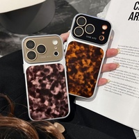 Coque de téléphone à imprimé léopard pour iPhone 17 16 15 14 Pro Max 13, antichoc mate avec grande fenêtre et protection intégrale
