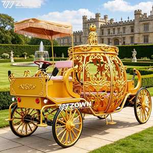 Chariot électrique sans chevaux en forme de citrouille, 4 places, directement de l'usine, idéal pour les mariages, les parcs d'attractions et les visites touristiques - Product Image 1
