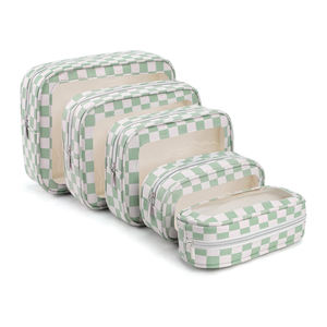 Juego de 5 Bolsas Organizadoras para Pañales, Bolsa de Aseo Aprobada por la TSA, Bolsa de Maquillaje Impermeable de TPU, Bolsas Organizadoras de Viaje - Product Image 1