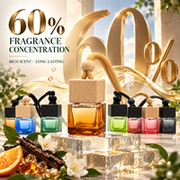 Diffuseur de parfum pour voiture en bloc de bois, logo personnalisé, flacon diffuseur de 8 ml en verre à suspendre, parfum longue durée, mini