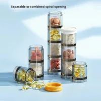 Boîte à pilules portable grande capacité Seven Days, vente chaude transfrontalière, matériau PP de qualité alimentaire, compartiments indépendants