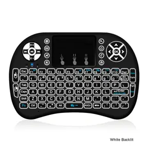 China mais vendidos produtos luz retroiluminado mini teclado sem fio 2.4g com trackball