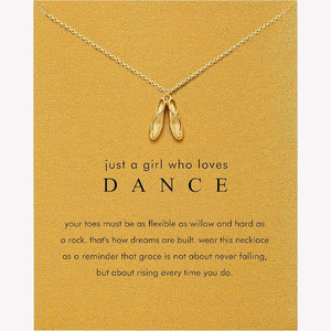 Hot Selling eenvoudige modieuze dansschoenen paddestoel pinguïn ontwerp roestvrijstalen hanger ketting voor mannen en vrouwen - Product Image 1