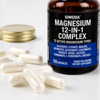 SIWEIDA Gélules Complexe de Magnésium à Spectre Complet 12‑en‑1, complément nutritionnel quotidien multi‑minéral pour adultes