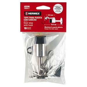 Hermex TOGA-3 moderno fermaporta porta con gancio in zinco e ottone metallo fermaporta per bagno Hotel e cucina - Product Image 1