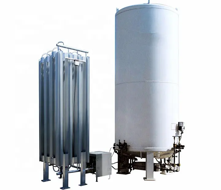 Kaliteli dikey 10M3 kriyojenik sıvı oksijen depolama tankı endüstriyel gaz istasyonu için sıvı oksijen tesisi