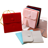 Sacs d'emballage pour colliers en velours de 750 ml, sacs à cordon écologiques et recyclables, pochettes cadeaux vierges en velours pour bijoux