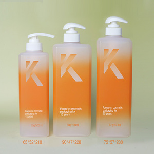 Bouteille cosmétique carrée personnalisée en HDPE/PET de 300 ml/500 ml/800 ml avec pompe et bouchon à vis, couleur personnalisée, impression sérigraphique, pour savon liquide <span class=keywords><strong>Anran</strong></span> - Product Image 1