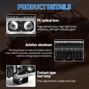 LELANPU Phares antibrouillard <span class=keywords><strong>mini</strong></span> <span class=keywords><strong>moto</strong></span> Motowolf Accessoires <span class=keywords><strong>moto</strong></span> Projecteur laser LED auxiliaire 2 lentilles Feux de travail - Product Image 5
