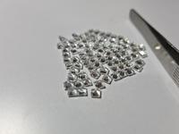 Topaze blanche naturelle taille princesse facettée, effet de couleur, pour la fabrication de bijoux, taille calibrée pour pendentifs, bracelets, boucles d'oreilles