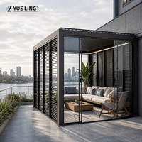 Pergola en aluminium à toit à lames orientables, sur mesure OEM, pour détaillants d'extérieur, terrasse, jardin, avec système de drainage intégré
