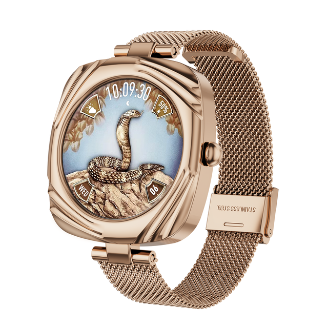 New AW5 Women's Fashion Smart Watch 1.09 Inch AMOLED Square BT Call Heart Rate Blood Pressure Female Health Smartwatch
