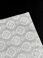 Sacs en papier de coton à motifs avec fermeture centrale pour l'emballage de vêtements, sans impression de logo, en stock