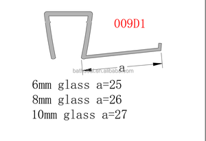 JINSU 009D1 <span class=keywords><strong>Guarnizione</strong></span> Moderna in Plastica Impermeabile, Antipolvere, Anti-insetti, Insonorizzante e Antiurto <span class=keywords><strong>per</strong></span> <span class=keywords><strong>Porte</strong></span> Doccia in Vetro - Product Image 4