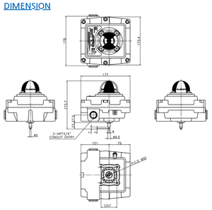 VENTE FLASH Boîtier de fin de course antidéflagrant APL-414N pour moniteurs de position APL-2, APL-3, APL-5, APL-7, APL-8, Série APL-4 - Product Image 5