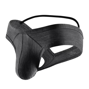 CELINNE <b>Men's</b> Sexy Panties Increase European Size Spot Half-show Hip Briefs Striped Mesh Breathable Low-waist <b>Men</b> Underwear - Product Image 6