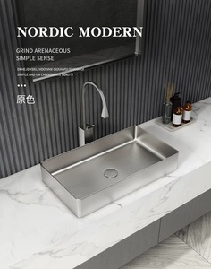 Black Rose Gold Hotel Bathroom <strong>Sink</strong> Vanities Countertop 304 Stainless Steel Hand Wash Basin Modern Polished <strong>Rectangular</strong> <strong>Sinks</strong> - Product Image 5