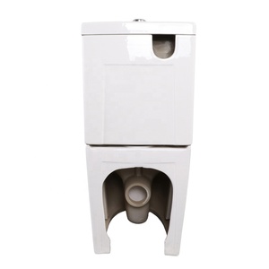 Vente flash : Sanitaires, toilettes à double chasse, à poser au sol, à chasse d'eau, toilettes rondes, salle de bain, hôtel, céramique, sans bride, toilettes en deux parties - Product Image 5