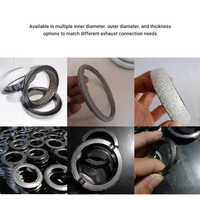 Harga pabrik 2 2.5 Gasket grafit knalpot donat permukaan melengkung untuk pipa knalpot tabung Muffler