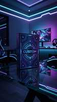 Cartas de Juego Personalizadas Cyber Noir, Papel de Núcleo Negro de 330 g/m², Impresión UV con Puntos de Neón, Baraja para Esports y Regalos Corporativos