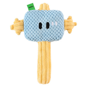 Juguete de peluche con forma de martillo para mascotas, para autoentretenimiento, alivio del aburrimiento, masticación, cuerda de peluche masticable con sonido, juego de tira y afloja para cachorros - Product Image 5